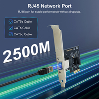 HORACO ZX-8125Bx1-1T Tarjeta de red interna 2,5G PCI-E RJ45 RTL8125B Chipset Gigabit LAN Ethernet 10/100/2500Mbps 1Gbps/2.5Gbps