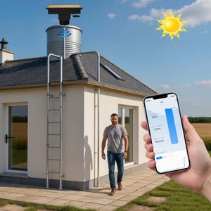 IP67 Wasserdichter Ultraschallsensor mit Schraubbefestigung für Solarpanel, Tuya WiFi Kontaktloser Füllstandsdetektor für Außenbereich Wasser-, Öl- und Kraftstofftanks - Product Image 1