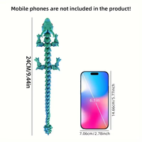 Modèle de jouet articulé créatif en forme de dragon osseux imprimé en 3D, tendance et mobile, pour enfants, ornement unique d'animaux et de dinosaures