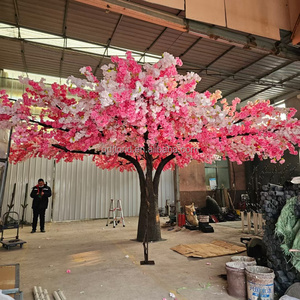 A107 10ft 12ft albero di fiori di grandi dimensioni albero artificiale di seta rosa grande in fibra di vetro finto fiore di ciliegio albero per decorazione di nozze - Product Image 2
