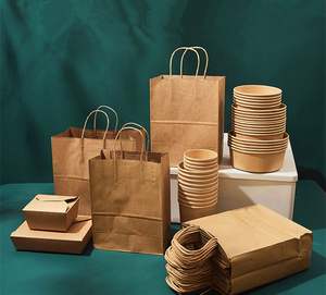 Juego de Tazones y Vasos Desechables de Papel Kraft Personalizables para Pollo Frito, Fideos, Galletas y Hamburguesas - Product Image 5