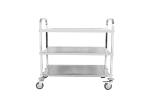 Chariot de service alimentaire robuste en acier inoxydable pour restaurant, hôtel, cuisine et maison - Product Image 3