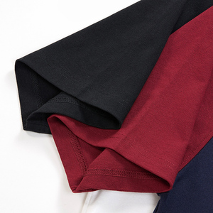 T-shirt col rond 240 GSM 100% Coton avec ourlet incurvé et couture dorsale, couleur secondaire Raglan, impression personnalisée OEM, pour hommes, vente en gros, meilleure qualité - Product Image 6