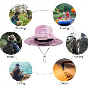 Chapeau de pêcheur d'été à large bord, chapeau pare-soleil, chapeau de camping avec visière de protection du cou - Product Image 6