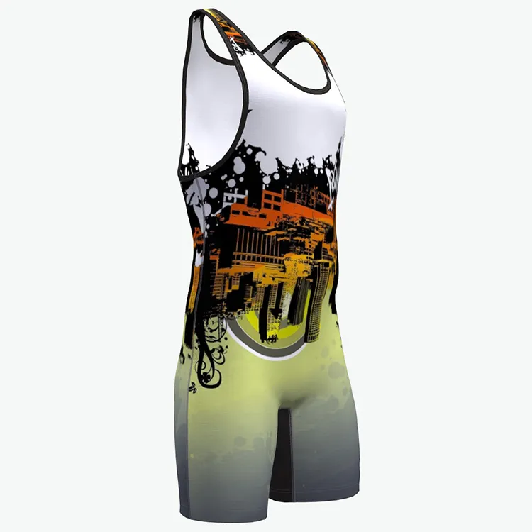 Benutzer definierte Hochwertige Günstige Großhandel Sublimation Wrestling Gears Jugend Wrestling Singuletts Herren Wrestling Strumpfhose