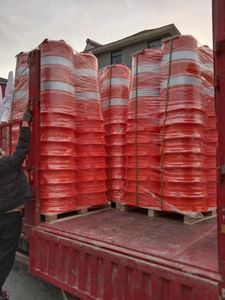 Factory Wholesale Orange Traffic Parking Crowd <b>Rubber</b> &<b>Plastic</b> Traffic Drum Barrier Road Construction Barrel - Product Image 3