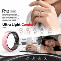 Bague connectée en céramique R12 Qring - Suivi de santé 24/7 (fréquence cardiaque, SpO2) - OEM/ODM Petites séries pour les marchés B2B aux États-Unis et en Europe - Bague IA cadeau
