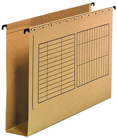 Carpeta de archivo colgante Falken UniReg. Hecho en China. Hecho de Cartón Reciclado, Formato A4, Base de 6 cm, Marrón Opaco