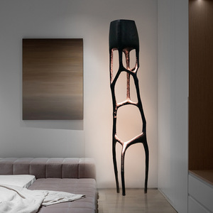 Nordic Modern Tree <b>Branch</b> Resin Floor Lamp Led Light Source Black Creative Living Room Art Decorative <b>Lighting</b> Fixture - Product Image 3