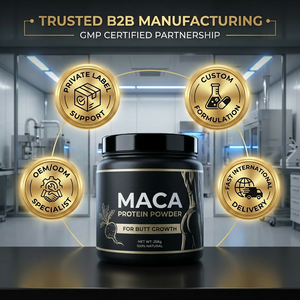 Poudre de protéines de maca végétalienne à marque privée pour l'augmentation des fesses |   Complément alimentaire pour un corps galbant et des hanches sublimes |   OEM ODM Gain de masse musculaire - Product Image 2