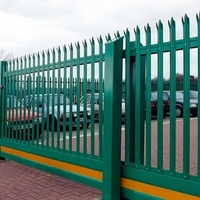 Valla de Palisadas Galvanizadas de Alta Resistencia, Barrera de Seguridad para Delimitación, Paneles de Valla de Palisadas Anticorrosivas al por Mayor