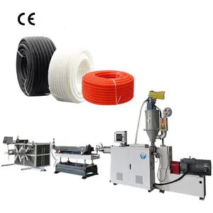 Linha de produção automática de tubo de PVC para tubo elétrico de parede única espiral corrugado extrusora de PVC