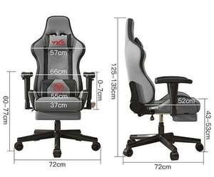 Muebles de oficina de lujo para el hogar Gamer <span class=keywords><strong>Sillas</strong></span> Racing Juegos de ordenador Silla reclinable de cuero para juegos con reposapiés - Product Image 2