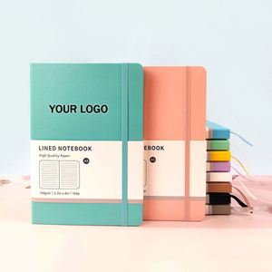 Cuadernos Negros Clásicos con Rayas, Tapa Dura, Tamaño Mediano A5 con Bolsillo - Product Image 2