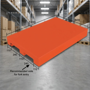 Palet de Plástico Europeo de 4 Entradas, de Una Sola Cara, HDPE, Resistente, con Bordes Reforzados, para Logística de Almacén y Montacargas - Product Image 4