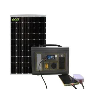 ESG Small Portable Solar System Generator For Home 110v 220 V Power Output With Inverter Charger Battery
