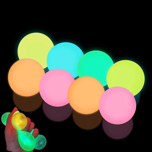 Glow in the Dark Sticky Balls Fluorescent Washable Ceiling Stress Relief Sensory Toys Soft Colorful Squishy <strong>Globbles</strong> for Kids - Product Image 1