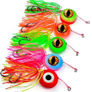 Anzuelo de pesca marina con cabeza de plomo, señuelo de placa de hierro, set de pesca marina, cebo de pesca con cabeza de plomo Red Seal con barba y cinta - Product Image 1