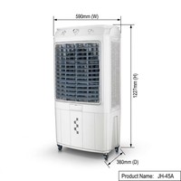 Refroidisseur d'air commercial JOYHI 350W |   Réservoir de 65 L |   Ventilateur de refroidissement portable sur pied