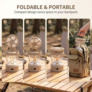 New camping lamp fan lantern outdoor tent lamp with fan folding strong <b>light</b> portable lamp camping lamp - Product Image 5