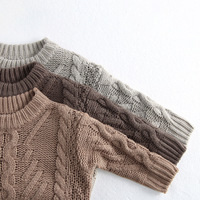 Minimalisme de style coréen ~ Chic rétro à la mode ~ Pull en fibre acrylique chic pour enfants, automne/hiver, tendance pour garçons et filles