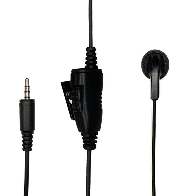 In Ear Wired Earphone KHS-33 Clip Microphone with Earphone (Single Pin) for PTK-23K ProTalk Lite