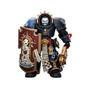 JOYTOY Dark Source <span class=keywords><strong>Warhammer</strong></span> <span class=keywords><strong>40K</strong></span> Ultramarines Chaplain Terminator Armour PVC 1:18 Figura <span class=keywords><strong>de</strong></span> Acción Soldado Modelo JT7080 12+ - Product Image 1