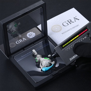 Pendentif Sac à Argent Dollar USD en Moissanite Iced Out Luminescent dans le Noir avec Chaîne, <span class=keywords><strong>Prix</strong></span> de Gros pour Dropshipping - Product Image 5