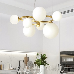 Lustre moderne simple, luminaire de plafond, style industriel, lampes pendantes en verre, luminaires suspendus <span class=keywords><strong>pour</strong></span> <span class=keywords><strong>cuisine</strong></span> et salle à manger, lustres boule - Product Image 5