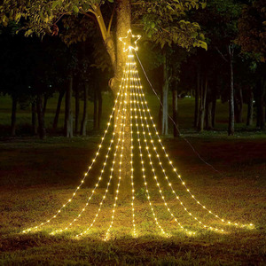 Luces de arbol de Navidad con anillo 9 lineas 317 luces de Navidad para interiores y exteriores con - Product Image 1