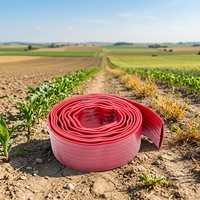 Landwirtschaftlicher Bewässerungsschlauch aus Hochleistungs-PVC, Flachschlauch mit Anpassbarer Verpackung und Logo, OEM Flachschlauch -5 ℃   bis +65 ℃   Arbeitstemperatur