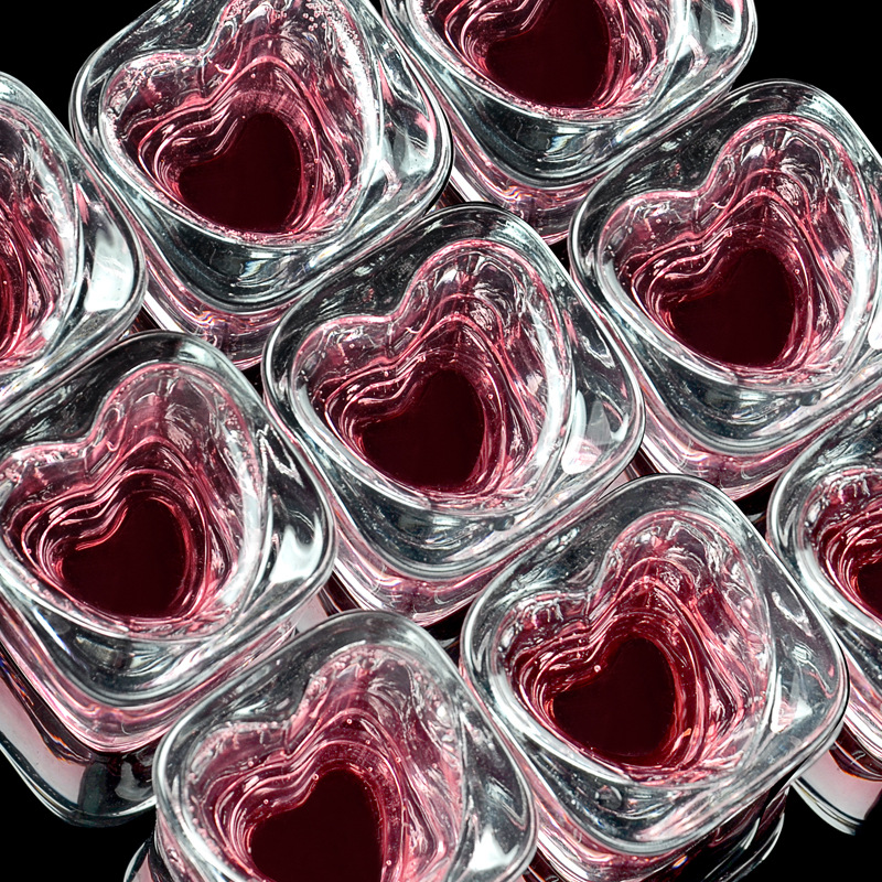 1.5oz Square Glass thickened love cup square liquor 45ml shot glass