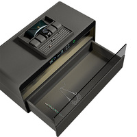 Enrollador de reloj Premium automático seguro con cajón de cuero inteligente hecho a medida profesional con huella dactilar