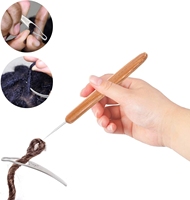 3pcs Dreadlock Crochet pour cheveux Outil pour l'artisanat Dread Locks Crochet Aiguilles 0.5mm