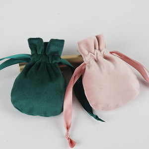 Lüks Multicolor en renkli yumuşak özelleştirilebilir takı hediye çantası kadife pazen kılıfı İpli güzellik makyaj takı çantası - Product Image 2
