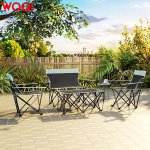 ชุดเก้าอี้พับได้ 4 ตัว Woqi พร้อมโต๊ะ สำหรับใช้งานกลางแจ้ง พกพาสะดวก เหมาะสำหรับครอบครัว - Product Image 1