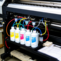 Encre à base d'eau professionnelle pour imprimantes Epson DX5 DX7 I3200A1 XP600 TX800 5113 4720, large gamme de couleurs, couleurs vives et brillantes, pour affiches PP d'intérieur