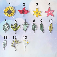 Patchs brodés tournesol et feuille d'érable thermocollants pour vêtements, sacs, vestes, jeans, DIY