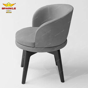 Chaise de salle à manger moderne de style nordique SPARKLE chaise de loisirs en coton et lin pour hôtels et restaurants - Product Image 3