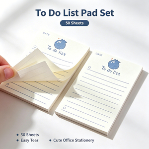 SK Sheng Kang Packaging To Do List Memo Pad Self-Adhesive Notepad With Blueberry Design 50 Sheets Easy Tear Premium Paper - Product Image 4