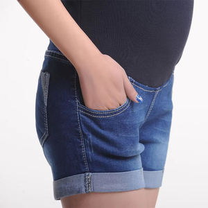 Short de maternité d'été pour femmes enceintes <span class=keywords><strong>Jean</strong></span> en denim grande taille Vêtements de grossesse M à 3XL Stock disponible - Product Image 4
