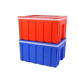 Grande boîte isotherme rectangulaire en plastique épaissi de qualité alimentaire, portable, pour le stockage de produits frais en extérieur - Product Image 4
