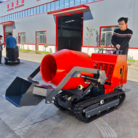 TIANTONG Vollhydraulischer Mini-Raupenbetonmischer mit Dieselmotor und KUBOTA Frontlader Kleiner Kipper für den Heimgebrauch