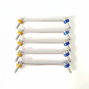 Double-End Surgical <b>Drill</b> <b>Guide</b> Sleeve Set With Blue And Gold Knobs For Orthopedic Procedures - Product Image 3