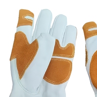 Gants de sécurité Jianlong fabriqués en Chine, en coton texturé imitation peau de mouton, 180g d'épaisseur, manchette droite 24cm, anti-piqûres, anti-vibrations