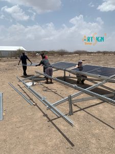 ART SIGN | <span class=keywords><strong>Kit</strong></span> de Montaje de Paneles Solares con Protección Anticorrosión de Zn, Alu y Mg para Concreto y Terreno Plano, Solución para Sistemas de Energía <span class=keywords><strong>Solar</strong></span> - Product Image 3