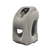 Oreiller de voyage gonflable ergonomique pliable et imperméable pour soulager les douleurs cervicales, coussin compact pour avion et voyages en voiture, forme triangulaire