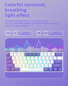 K33 Teclado Mecánico Musical RGB Ergonómico Hot Swap Gamer de 61 Teclas Mini 60 Por Ciento Inalámbrico BT Tri-Mode Nuevo Teclado de Computadora - Product Image 4