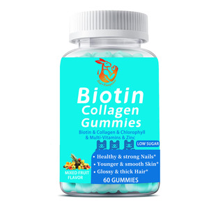 Complément de beauté OEM ODM : Gommes de biotine et de collagène avec multivitamines pour l'épaississement des cuticules des ongles et le soutien immunitaire - Product Image 1