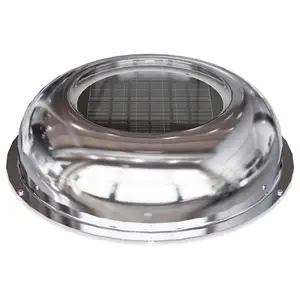 Ventilador automático de acero inoxidable para exteriores, Ventilación de circulación estática de aire de escape de techo de aluminio alimentada por energía Solar para barco, autocaravana y autocaravana